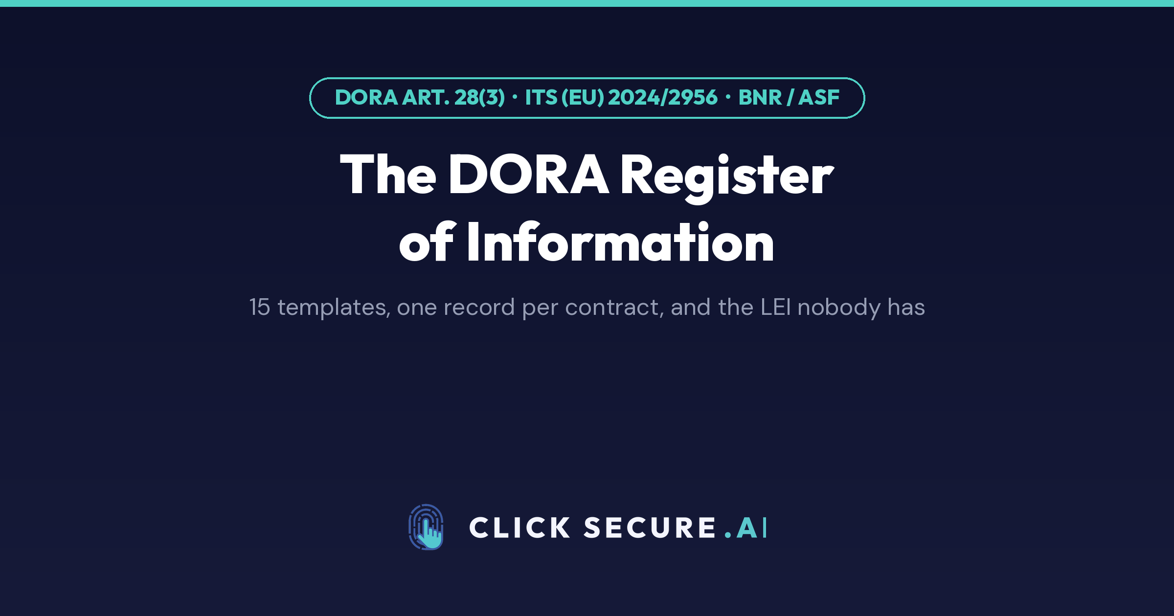 The DORA register of information